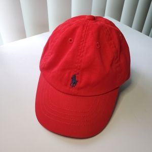 Ralph lauren Layette Hat Cap Red Infant Baby OS
